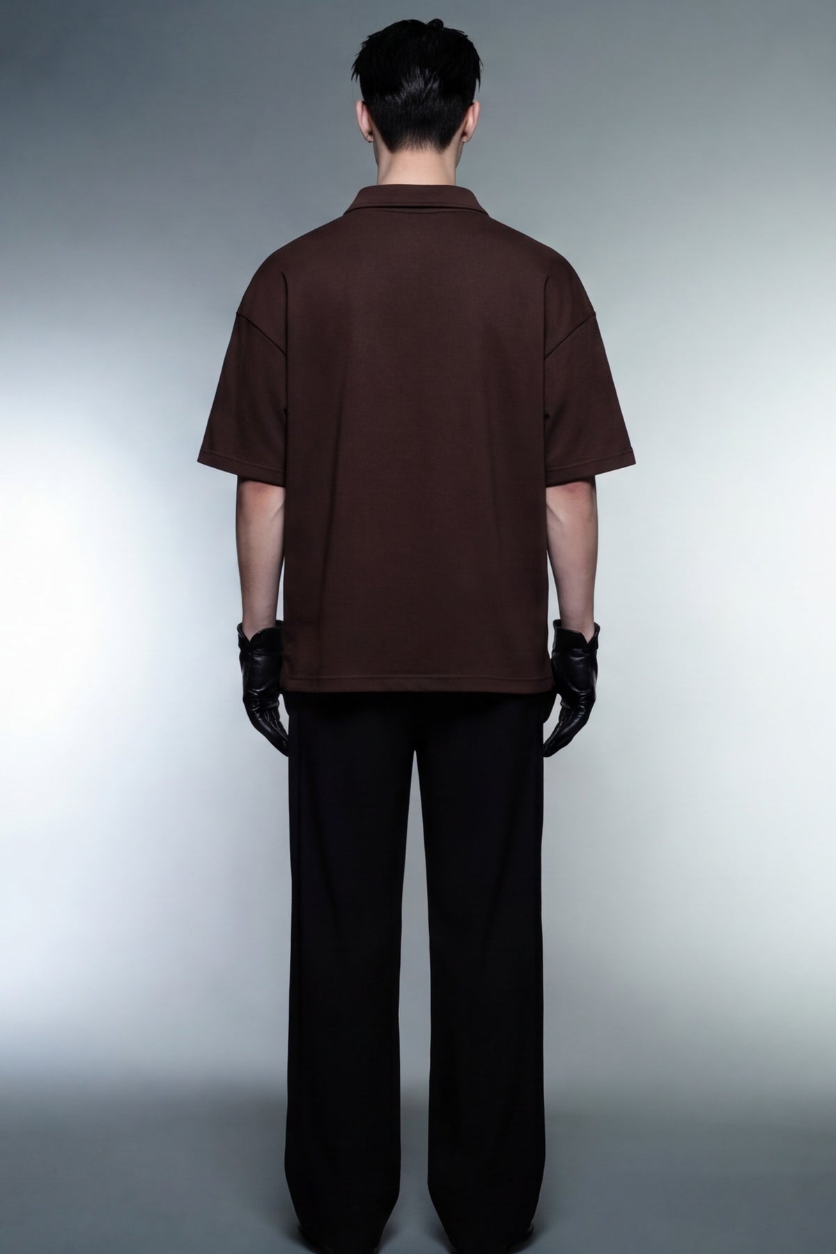 Westwood Tennis Club Vintage Graphic Half-Zip Polo in Espresso