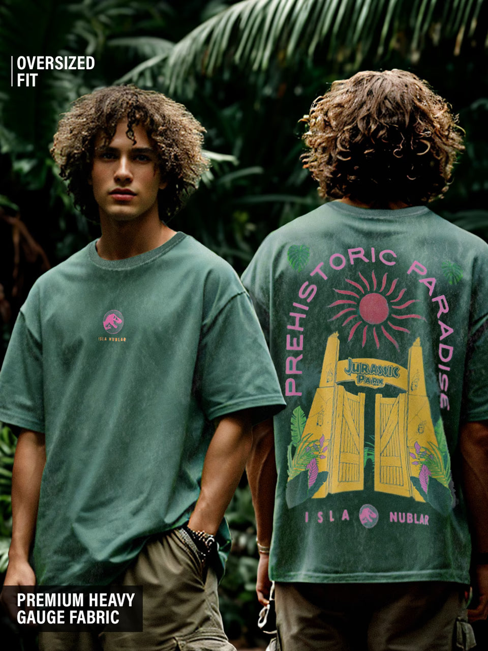 Ultimate Graphic Tees Duo - Prehistoric Paradise & Batman Beyond Oversized T-Shirts
