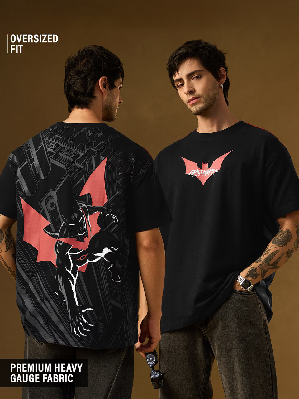 Ultimate Graphic Tees Duo - Prehistoric Paradise & Batman Beyond Oversized T-Shirts