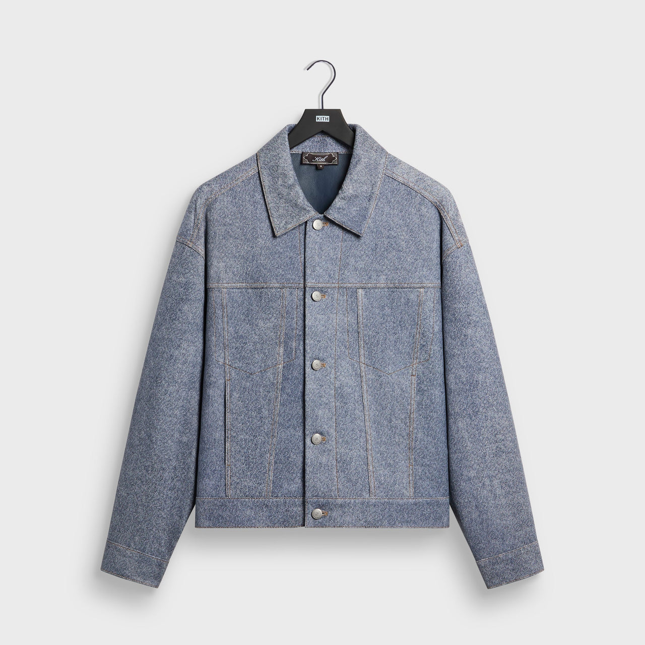 Kith Leather Denim Dario Trucker Jacket