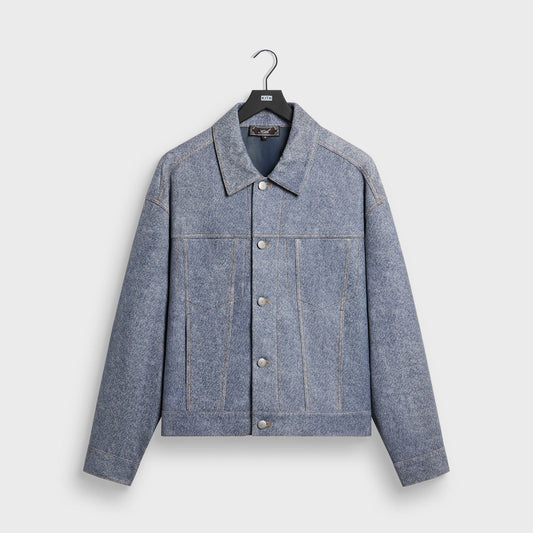 Kith Leather Denim Dario Trucker Jacket